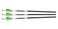 Excalibur ProFlight Illuminated Archery Hunting Durable Accurate Versatile 2" Blazer Vane Crossbow Carbon Arrows with Beacon Nocks - 3 Pack, 16.5