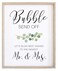 Bubble Send Off Sign for Wedding   (1) 8x10 Watercolor Eucalyptus Greenery on Thick Cardstock Paper   Bubble Exit Signs For Reception - NOT FRAMED