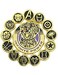 Avengers Marvel Infinity War Official Infinity Gauntlet Pin Set   Features Superhero Seals &amp; Infinity Gauntlet   Set of 2