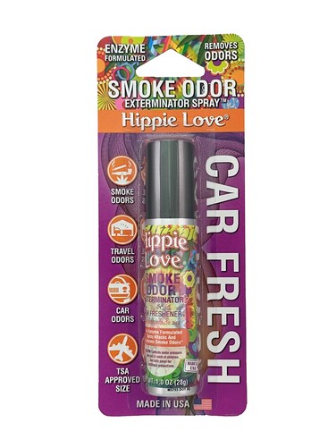 Smoke Odor Exterminator Air Fresh Spray - Your Ultimate Solution for Smoke and Household Odor Elimination - 1 oz Spray (Hippie Love, 1 Pack)