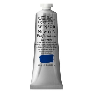 Winsor &amp; Newton Professional Acrylic Paint, 60ml (2-oz) Tube, Phthalo Blue Red Shade