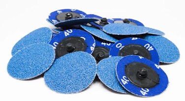 Benchmark Abrasives 2 Inch Sanding Discs Quick Change Zirconia - Male R Type Backing Drill &amp; Die Grinder Sanding Disc for Deburring Polishing Rust Remover for Metal Paint Stripper (25 Pack), 80 Grit