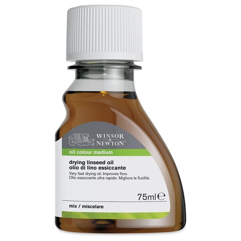 Winsor &amp; Newton Sansodor Drying Linseed Oil, 75ml (2.5oz) Bottle