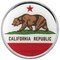 Fan Emblems Flag Car Decals (3&quot; Round) - Resin Coated Automotive Sticker for Vehicles, Laptops, Most Smooth Surfaces (California State Flag)