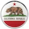 Fan Emblems Flag Car Decals (3" Round) - Resin Coated Automotive Sticker for Vehicles, Laptops, Most Smooth Surfaces (California State Flag)