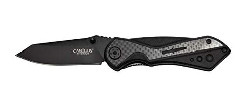Camillus Machine / 6.75&quot; Overall / 2.75&quot; Drop Point Blade / 420SS / Carbon Fiber &amp; Aluminum Handle