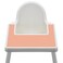 High Chair Placemat compatible with IKEA Antilop Baby High Chair - Dishwasher Safe, BPA Free Silicone Placemats - Baby Led Feeding Foods Placemat for Toddler and Babies (Peach)