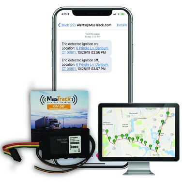MasTrack - Hardwired Live GPS Tracker for Vehicle - Car Tracker Device Perfect for Any Vehicle, Truck, Fleet or Heavy Machinery - Simple Installation   Hardwired Unit only NO Service Included