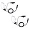 Klykon 2 Wire Surveillance Security Acoustic Tube Eeapiece Headset with PTT Mic for Motorola XPR3300e XPR3500 XPR3500e XPR3000 XPR3300 Walkie Talkie 2 Way Radio(2 Pack)