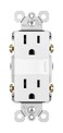 Legrand radiant NTL885TRAMBERW 15 Amp Adjustable LED Night Light Outlet, Amber Tinted to Reduce Bluelight, Tamper Resistant Decorator Receptacle, Optional Louver, White (1 Count)