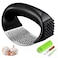 Garlic Press, Upgrade Garlic Mincer Stainless Steel Garlic Press Rocker, Professional Kitchen Gadget with Ergonomic Handle, Garlic Peeler