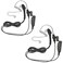 MaximalPower Clear Coil Tube Earbud Headset PTT Mic (2Pack) w/Kevlar HYTERA 2-Pin Plug with Screw