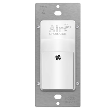 TOPGREENER Circulator Switch, Hourly Fresh Air Timer for Ceiling and Wall Ventilation Fan and Bathroom Fan, Countdown Time Delay, LED Indicator, 120VAC, 1/4HP Motor, 3A Max Fan Load, TDTS5-W, White