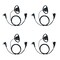 Klykon 2 Pin D Shape Earpiece Headset with Mic Ptt for Motorola 2 Way Radio Wakie Talkie CP200 CP200D CLS1110 CLS1413 CLS1450(4 Pack)