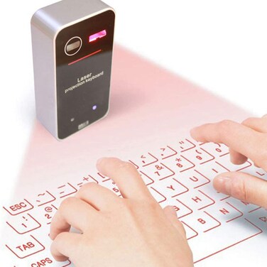 AGS Laser Projection Bluetooth Virtual Keyboard &amp; Mouse for iPhone, Ipad, Smartphone and Tablets