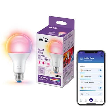WiZ Connected 100W A21 LED Smart Light Bulbs - Connects to Your Wi-Fi - E26 Smart Bulb - Control with Voice or App + Activate with Motion - Matter Compatible - 1 Pack