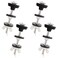 Universal Toilet Tank to Bowl Bolts Kit, Heavy Duty Toilet Bolts, Waterproof Stainless and Rubber Washers Gaskets with Extra Long Nut Screw for Fastening (Silver) (4, Short)