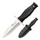 Cold Steel Mini Leatherneck Double Edge Spear Point Compact Lightweight 3.5" 8CR13MOV Steel Fixed Blade Outdoor Hunting Utility Knife, 3.25" Textured Ergonomic Kray-Ex Handle, Secure-Ex Sheath