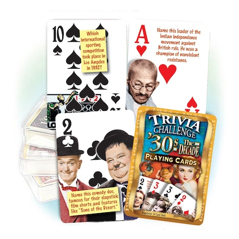 Flickback 1930&#39;s Decade Trivia Playing Cards: 85th &amp; 90th Birthday