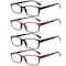 Kerecsen 4 Pack Reading Glasses for Women/Men Spring Hinges Readers Glasses Lightweight Eyeglasses (2 Black 2 Tortoise, 1.00)