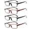 Kerecsen 4 Pack Reading Glasses for Women/Men Spring Hinges Readers Glasses Lightweight Eyeglasses (2 Black 2 Tortoise, 1.00)