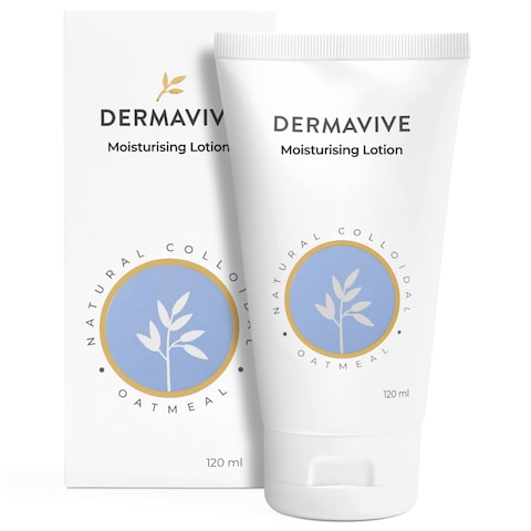 Dermavive Moisturizing Face &amp; Body Lotion   Colloidal Oatmeal &amp; Vitamin E   Hydrating pH-Balanced Moisturizer for Dry Skin   Suitable for Kids, Teens &amp; Adults, 120ml (4.05 fl oz)