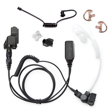 Radio Earpiece for Motorola XTS Series, EP1323QR Quick Release Hawk Lapel Mic, Police Surveillance Headset, Includes Exclusive Accessory Pack