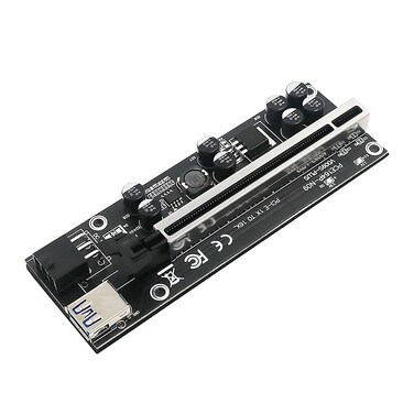 New Version 009S Plus PCIE Riser 1x to 16x Graphic Extension for Bitcoin GPU Mining Powered Riser Adapter Card