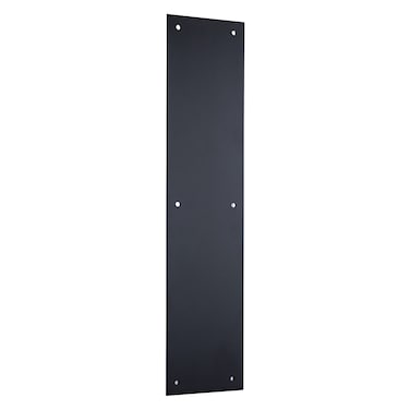 BRINKS Commercial - Commercial 15" Push Door Plate, Matte Black Finish - Rust and Corrosion Resistant Door Plate