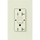 Lutron SCR-20-GFST-BI Claro Satin Colors 15-Amp Self-Testing Receptacle, Biscuit