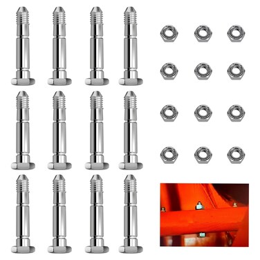 1/4" Shear Bolt and Nut 53200500 12 Pack Compatible with Ariens ST520 ST524 ST624 ST724, 53200500 Shear Bolt and Nut Kit Fits 532005 05907100 AM123342 Two-Stage Snowthrower &amp; More (1/4" x 1-9/16")