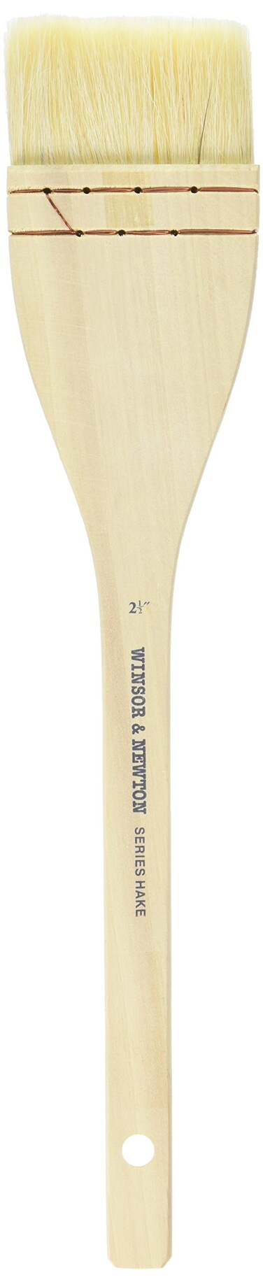 Winsor &amp; Newton Hake Wide Flat Wood Handle Brush-2