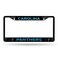 Rico Industries NFL Football Carolina Panthers Black Chrome Frame with Plastic Inserts 12" x 6" Car/Truck Auto Accessory