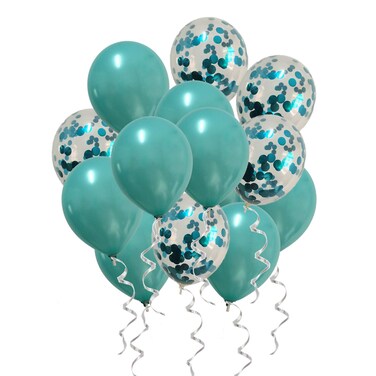 Metallic Teal Balloons Confetti Turquoise Balloons for Baby Shower Birthday Wedding Engagement Party Decorations