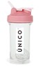 UNICO Clear Shaker Bottle - 24 oz - Extra-Durable   Leak-Proof   Tritan Plastic BPA-Free   Curved Bottom for Easy Cleaning   Cute Shaker Bottles   Protein Shaker w/Mixing Ball
