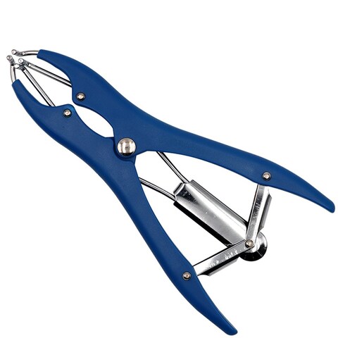 MUDUOBAN Balloon Mouth Expander Stretcher Tool Pliers For Stuffer,Livestock Castration Bander Tool Pliers Blue for Puppy Calf Lambs Piglets Goat