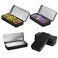 Gere 4 Pack Metal Rectangular Hinged Tin Boxes with Lid, Black Metal Containers Portable Box Small Storage Kit Home Organizer,Model 128