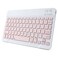 Ultra-Slim Rechargeable Bluetooth Keyboard Portable Compact Wireless Keyboard for Android Windows Samsung Galaxy Tab Tablet Smartphone Cell Phone iOS iPhone iPad, iPad Pro, iPad Air, iPad Mini (Pink)