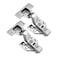 Luokim 2pcs Frameless Cabinet Door Concealed Hinges,Soft-Close,European Inset,35mm Cup Door Hinge Nickel Plated