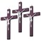 CHENGXIN Catholic Crucifix Wall Cross 3 Pack, Small Wooden Cross with Jesus for Home Decor, 4.7 inches