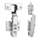 Luokim 2pcs Standard Cabinet Hinge,Fit for Frameless Cabinet,European Full Overlay,Soft Closing,Four-Hole mounting Plate Hinges,Nickel Plated Finish
