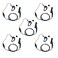 Klykon APX 6000 Earpiece,G Shape Surveillance Headset with Mic Ptt for Motorola Xpr 7550e Xpr 7550 Xpr 6550 APX 8000 Xpr 7580 2 Way Radio Walkie Talkie,5 Packs