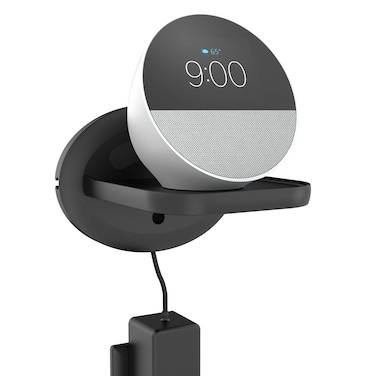 HomeMount Wall Mount for Sonos One and Echo Spot - Space Saving Smart Home Wall Stand Holder Shelf Compatible with Sonos One/Sonos One SL/Echo Spot Black