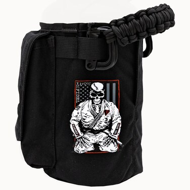 Iron Infidel Battle Bottle Sleeve - 64 oz Water Bottle Sleeve Only - Fits Many 2L Steel Water Bottle Cover Rugged &amp; Versatile Design with Storage for Phone, Wallet &amp; Keys - Earned, Not Given (Black)