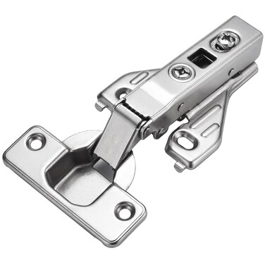 Luokim 2pcs Soft Opening Face Frame Mounting Concealed Hinges Kitchen Cabinet Door Hinges,Nickel Finish