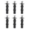 Hibbent 6 Pack Universal Toilet Seat Hinges Screw, Toilet Seat Hinges Blind Hole Fixings Expanding Rubber Top Fix Nuts Screws for Top Mounting Toilet Seat Hinges-3 Pairs (with Two Expandable Ball)