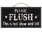 Eeypy Wooden Wall Decor Farmhouse Funny Bathroom Sign Please Flush This Is Not Show And Tell Country Restroom Wall Decor For Home School or Office Sign Wooden Letters