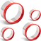 4Pcs Round Cookie Cutter Set 2", 3", 4", 5", Biscuit Cutters, Large Circle Cookie Cutters, Sandwich Cutter, Unique Design with Protective Red Top PVC