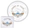 Passover Seder Satin Round Matzo Holder and Afikoman Bag Jerusalem Classics Collection 15" Matzah Cover with 3 Compartments for 3 Matzos Pesach Seder Table Dinnerware by Zion Judaica