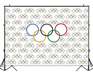 7x5ft Olympic Sport Backdrop Olympic Sports International Banner Photography Backdrops Countries for Classroom Garden Grand Opening Sports Clubs Party Events Decorations Photo Background Vinyl